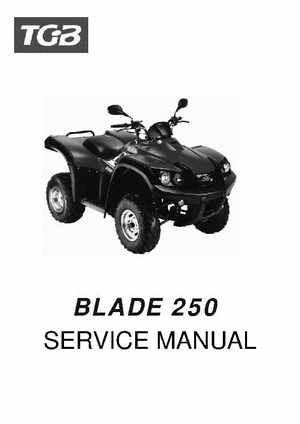 TGB Blade 250 ATV Quad Service Repair Manual, Page 1