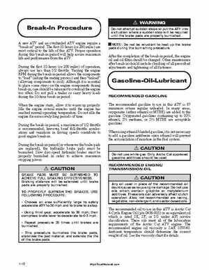 2001 Arctic Cat ATVs factory service and repair manual, Page 13