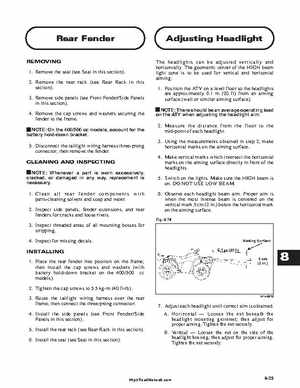 2001 Arctic Cat ATVs factory service and repair manual, Page 388