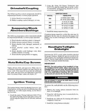 2003 Arctic Cat ATVs from 250cc to 500cc Service Manual, Page 34