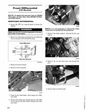 2003 Arctic Cat ATVs from 250cc to 500cc Service Manual, Page 433
