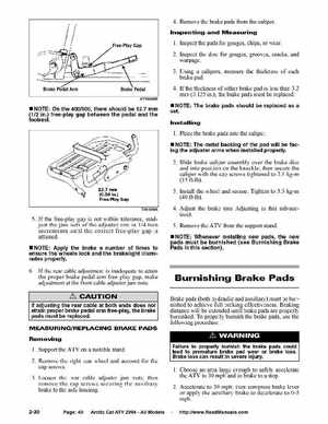 2004 Arctic Cat ATVs factory service and repair manual, Page 40