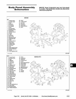 2004 Arctic Cat ATVs factory service and repair manual, Page 501