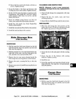 2004 Arctic Cat ATVs factory service and repair manual, Page 513