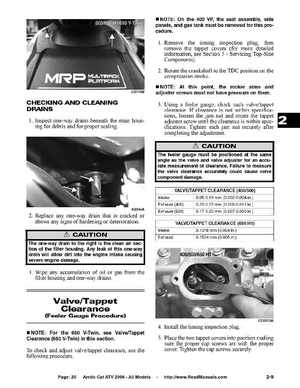 2006 Arctic Cat ATVs factory service and repair manual, Page 20