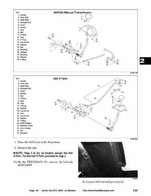 2006 Arctic Cat ATVs factory service and repair manual, Page 34