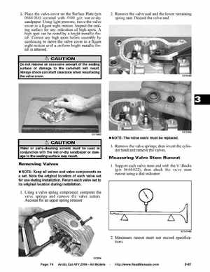 2006 Arctic Cat ATVs factory service and repair manual, Page 74