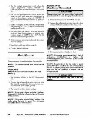 2006 Arctic Cat ATVs factory service and repair manual, Page 404
