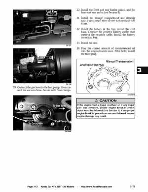 2007 Arctic Cat ATVs factory service and repair manual, Page 112