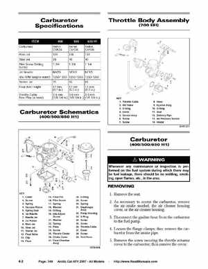2007 Arctic Cat ATVs factory service and repair manual, Page 349