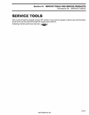 1999-2000 Bombardier Traxter ATV Factory Service Manual, Page 12