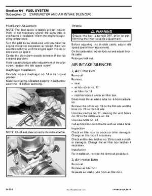 2001 Bombardier DS 650 Shop Manual 704 100 011, Page 98