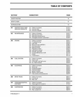 2002 Bombardier Traxter Factory Service Manual, Page 1