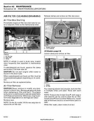 2002 Bombardier Traxter Factory Service Manual, Page 25