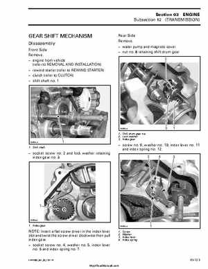 2002 Bombardier Traxter Factory Service Manual, Page 104