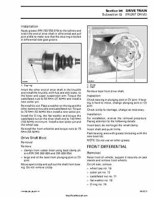 2002 Bombardier Traxter Factory Service Manual, Page 184