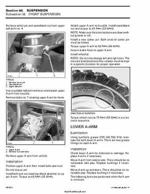 2002 Bombardier Traxter Factory Service Manual, Page 219