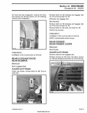 2002 Bombardier Traxter Factory Service Manual, Page 257