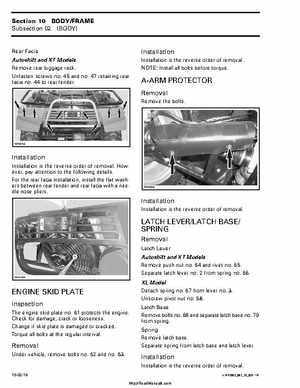 2002 Bombardier Traxter Factory Service Manual, Page 260