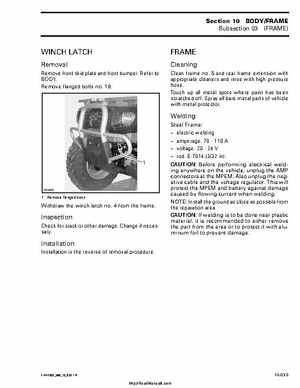 2002 Bombardier Traxter Factory Service Manual, Page 268