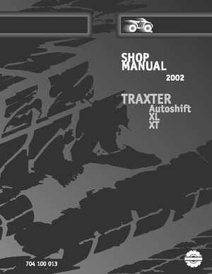 2002 Traxter Autoshift XL/XT Shop Manual, Page 1