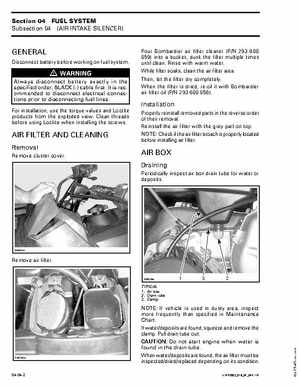 2003 Bombardier Rally 200 Service Manual, Page 193