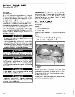 2004 Bombardier Quest/Traxter Series Shop Manual, Page 191