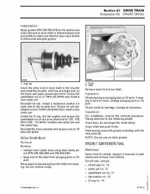 2004 Bombardier Quest/Traxter Series Shop Manual, Page 380