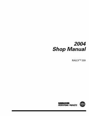 2004 Bombardier Rally 200 Series Shop Manual, Page 2