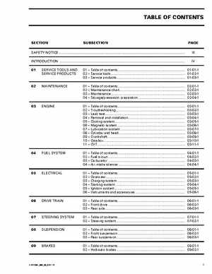 2004 Bombardier Rally 200 Series Shop Manual, Page 4