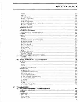 2006 Bombardier Outlander Max Series Factory Service Manual, Page 7
