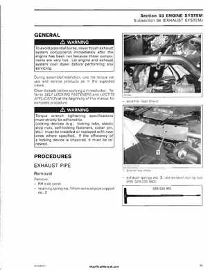 2006 Bombardier Outlander Max Series Factory Service Manual, Page 99