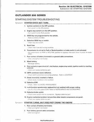 2006 Bombardier Outlander Max Series Factory Service Manual, Page 231