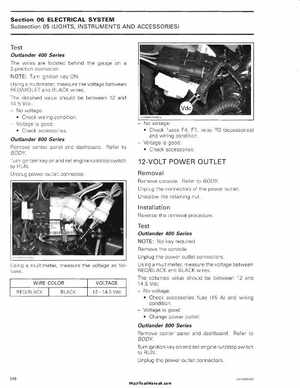 2006 Bombardier Outlander Max Series Factory Service Manual, Page 258