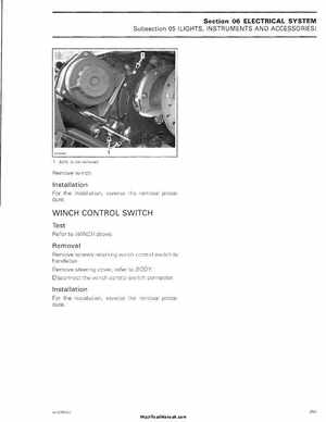 2006 Bombardier Outlander Max Series Factory Service Manual, Page 265