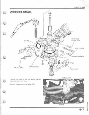 1985-1986 Honda Fourtrax 125 TRX125 Shop Manual, Page 51
