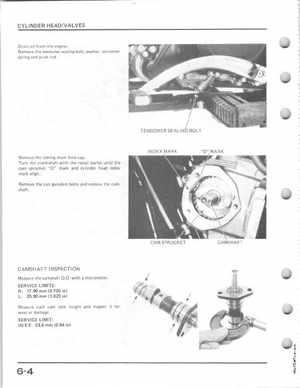 1985-1986 Honda Fourtrax 125 TRX125 Shop Manual, Page 67