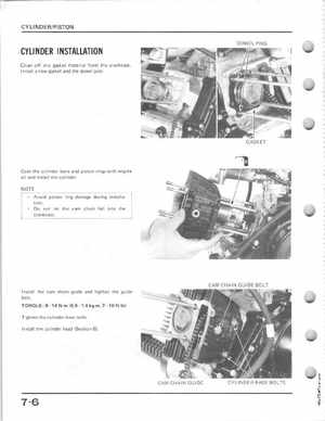 1985-1986 Honda Fourtrax 125 TRX125 Shop Manual, Page 88
