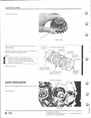 1985-1986 Honda Fourtrax 125 TRX125 Shop Manual, Page 99