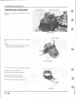 1985-1986 Honda Fourtrax 125 TRX125 Shop Manual, Page 143