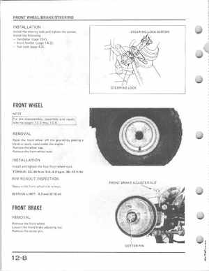 1985-1986 Honda Fourtrax 125 TRX125 Shop Manual, Page 158
