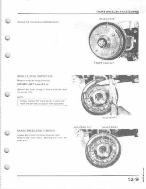 1985-1986 Honda Fourtrax 125 TRX125 Shop Manual, Page 159
