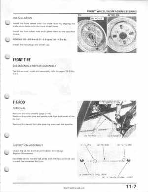 1985-1987 Honda TRX 250 Fourtrax 250 Service Manual, Page 144