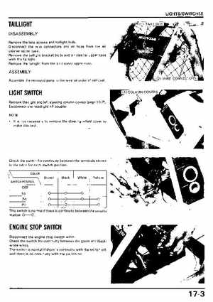 1985 Honda Odyssey 350 FL350R Shop Manual, Page 191