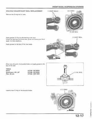 1986-1987 Honda TRX350 FourTrax 4X4, 1987-1989 TRX350D Foreman 4X4 Service Manual, Page 176