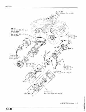 1986-1987 Honda TRX350 FourTrax 4X4, 1987-1989 TRX350D Foreman 4X4 Service Manual, Page 187