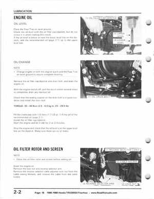 1986-1988 Honda TRX 200SX Fourtrax Service Manual, Page 18