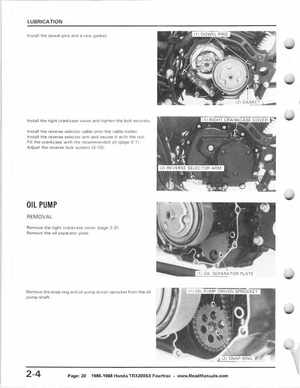 1986-1988 Honda TRX 200SX Fourtrax Service Manual, Page 20