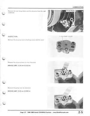 1986-1988 Honda TRX 200SX Fourtrax Service Manual, Page 21