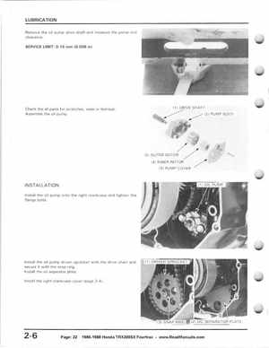 1986-1988 Honda TRX 200SX Fourtrax Service Manual, Page 22